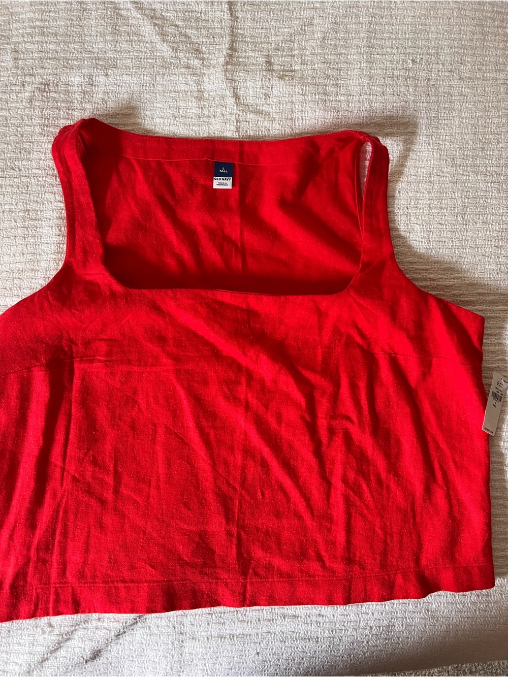 Old Navy Bright Red Square-Neck Tank